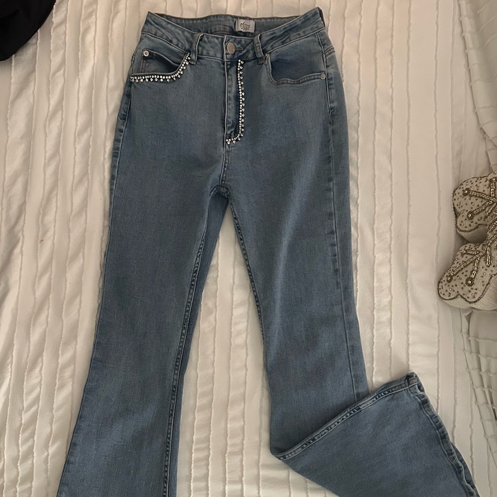 Oh Polly Rhinestone Jeans, US 4